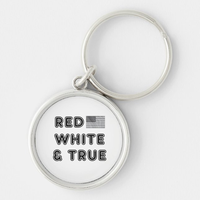 Konstitutionskarabiner Rund Silverfärgad Nyckelring (Framsidan)