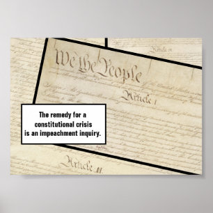 Konstitutionskris Impeach Trump konstitution Poster