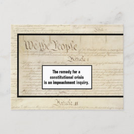 Konstitutionskris Impeach Trump konstitution Vykort