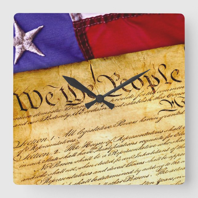 Konstitutionsmuren Fyrkantig Klocka (Framsida)