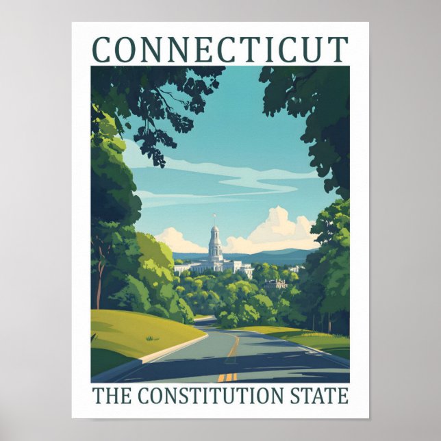 Konstitutionsstatens konst Travel Poster (Framsidan)