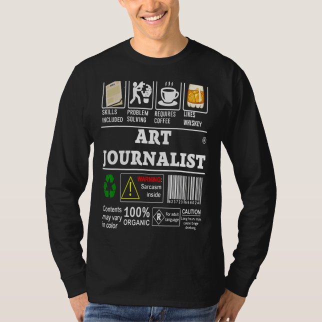 Konstjournalistkompetens omfattar problemlösning f t shirt (Framsida)