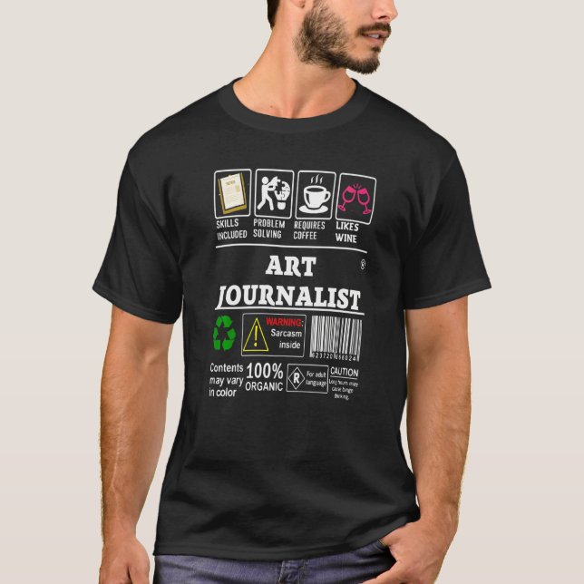 Konstjournalistkompetens omfattar problemlösning f t shirt (Framsida)