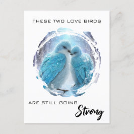 *~*  Konstjubileum Kärlek Fåglar Vinter AP54 Vykort