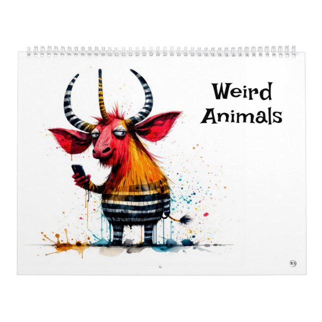 Konstkalender för udda djur kalender (Omslag)