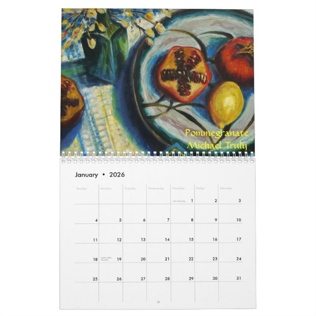 Konstkalender Kalender (Jan 2026)