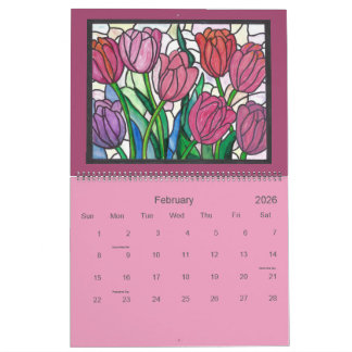 Konstkalender med glasmålning kalender