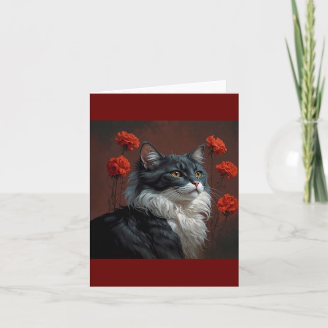 konstkatt tack kort (Framsida)