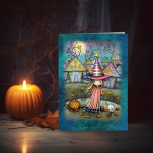 Konstkort för Pastel-grannskapet Halloween Kort