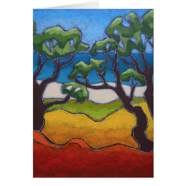 Konstkort från en original- målning hälsningskort (Framsidan)