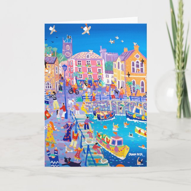 Konstkort God Jul, Fowey av John Dyer Kort (Framsida)