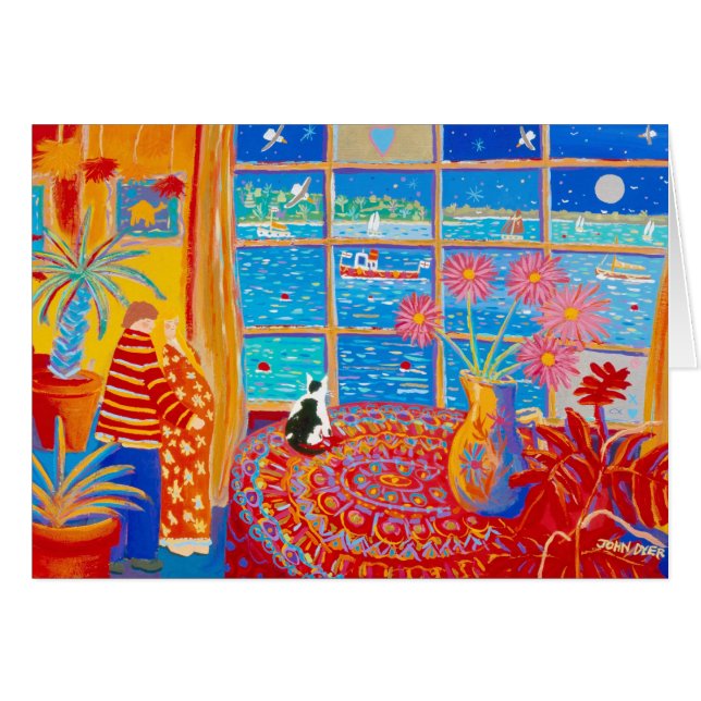 Konstkort: Vänta babyen Hälsningskort (Framsidan Horizontal)