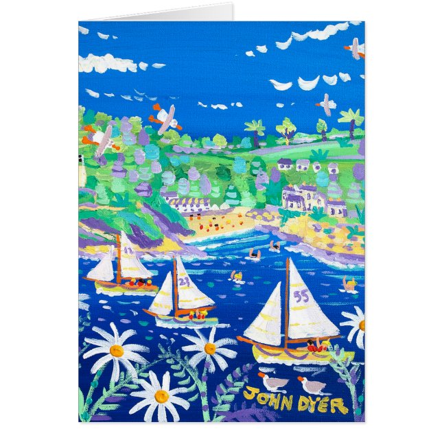 Konstkorttävla besegrar floden Fowey vid den John Hälsningskort (Framsidan)