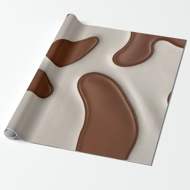 Konstläder Modern Lyx Elegant Kollektion Presentpapper (Utrullad)