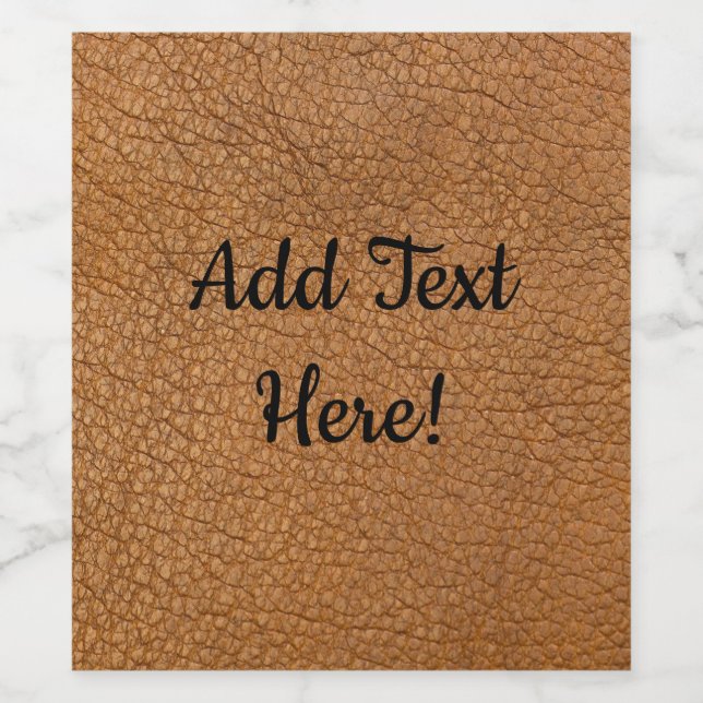 Konstläder Vinflaska Etikett (Singel etikett)