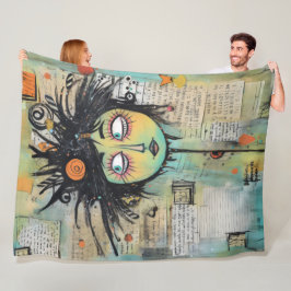 KonstLady 27 Charmerande och slitna Fleecefilt