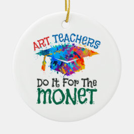 Konstlärare gör det för Monet Art Teacher Julgransprydnad Keramik