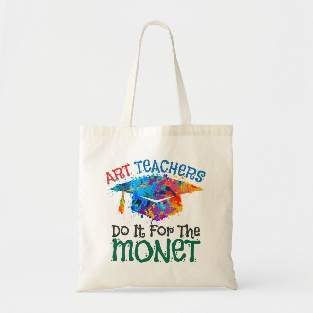 Konstlärare gör det för Monet Art Teacher Tygkasse (Framsidan)