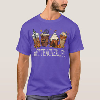 Konstlärare Skräck Kaffe Spöklik Halloween Pumpa A T Shirt