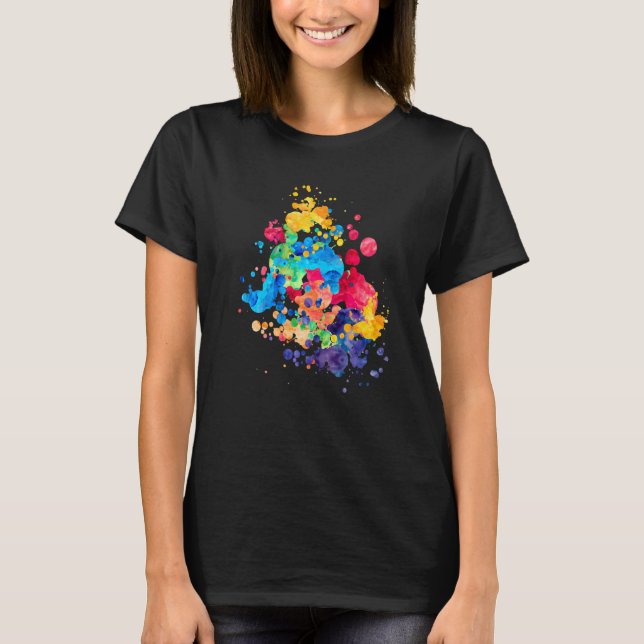Konstlärare Sprayfärg stänk T Shirt (Framsida)