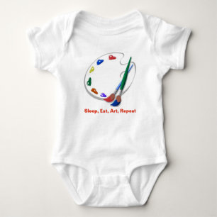 Konstlärarebabyen, äter sömnkonstrepetition t shirt