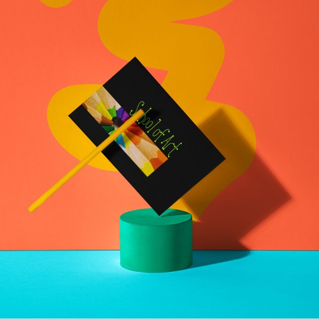 Konstlärarskolan: färgkort för färgpennor visitkort (Perfect for business)