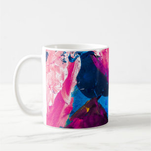 Konstmålad struktur, modern dekoration. kaffemugg