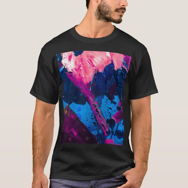 Konstmålad struktur, modern dekoration. t shirt (Framsida)
