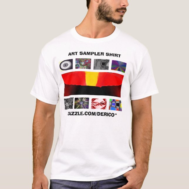 Konstmärkdukskjorta Tee Shirt (Framsida)