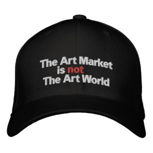 Konstmarknaden är inte konsthandeln broderad keps