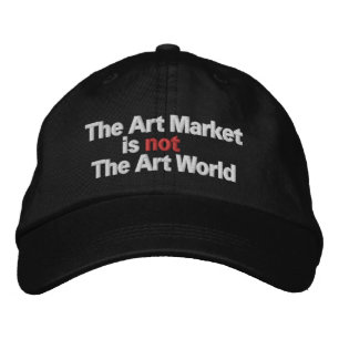 Konstmarknaden är inte konsthandeln broderad keps