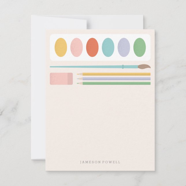 Konstmaterial Barnpapper Anteckningskort (Framsida)