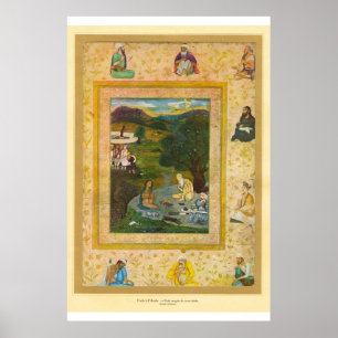 KonstMughal Indien för klassiker asiatiskt 17th Poster