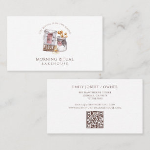 Konstnär Akvarell Bageri Efterrät Catering QR-kod Visitkort