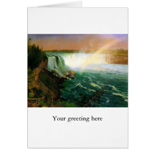 Konstnär Albert Bierstadt för Niagara Falls Hälsningskort