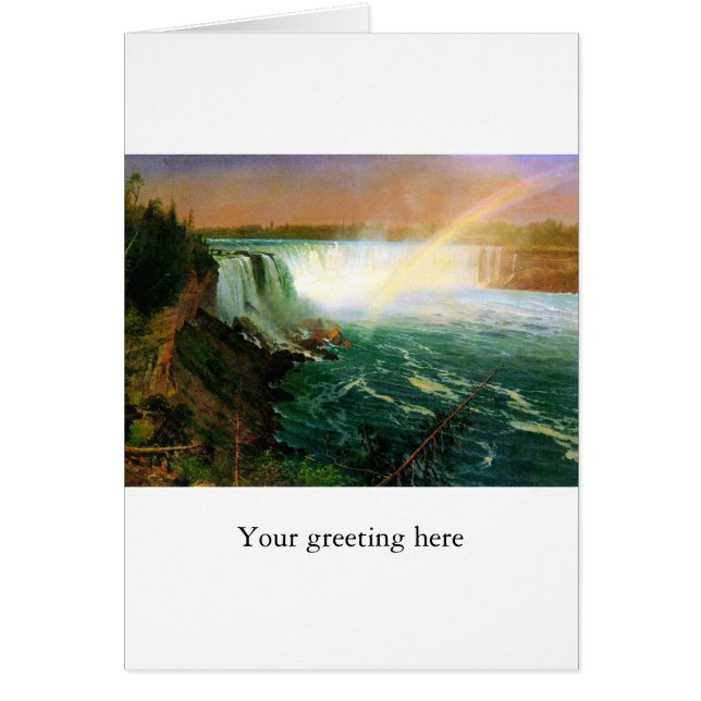 Konstnär Albert Bierstadt för Niagara Falls Hälsningskort (Framsidan)