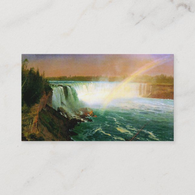 Konstnär Albert Bierstadt för Niagara Falls Visitkort (Framsida)