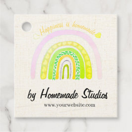 Konstnär Canvas Rainbow 'Lycka är Hemmagjord'  Gåvor Etiketter
