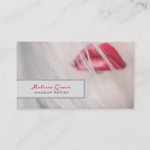 konstnär Cosmetolog Red läppar Hair salon Visitkort
