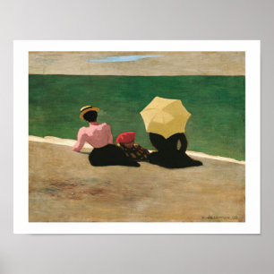 Konstnär Félix Vallotton/"på för stranden" Poster