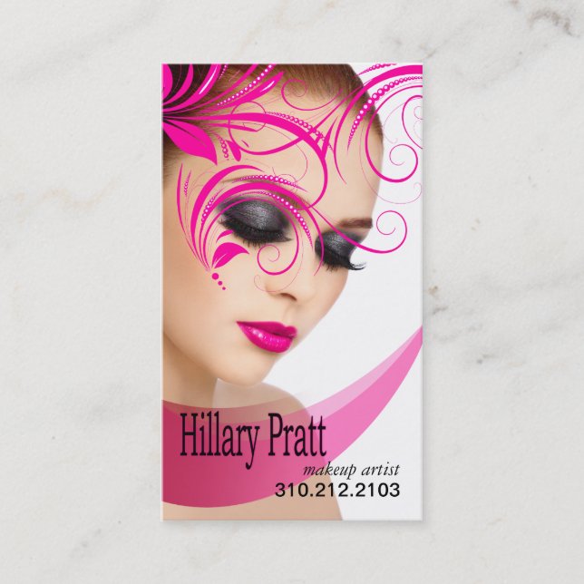 Konstnär "för Beaute skönhet" - Makeup, Visitkort (Framsida)
