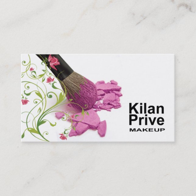 Konstnär "för blommaskönhetsmedel" - Makeup, Visitkort (Framsida)