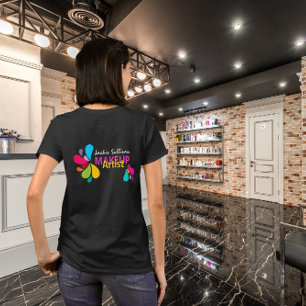 Konstnär för färgstänkMakeup T-shirt