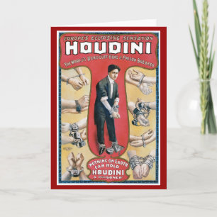 Konstnär för flykt för handboja för Houdini Kort