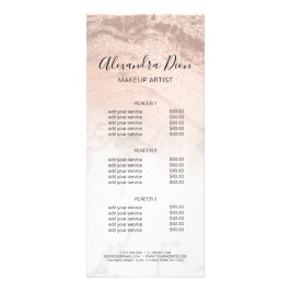 Konstnär för marmormakeup-konst av kopparmarmor ro reklamkort