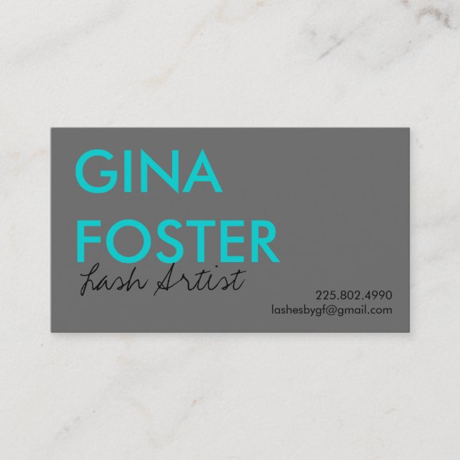 Konstnär för ögonfransf8orlängningssnärt visitkort (Framsida)