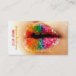 Konstnär för regnbågeläppstiftMakeup Visitkort