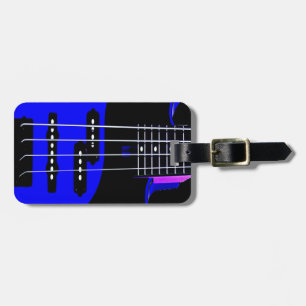 Konstnär Guitar Blue och Black Bagagebricka