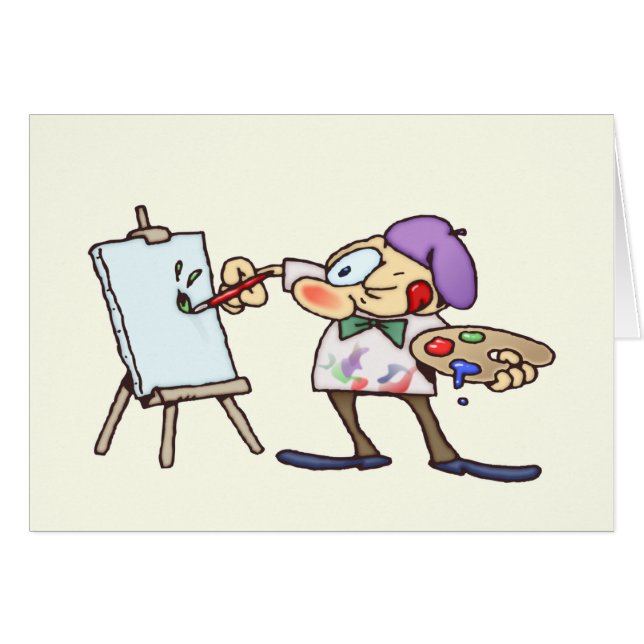 Konstnär Hälsningskort (Framsidan Horizontal)