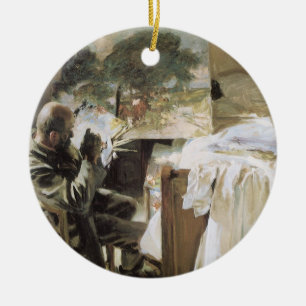 Konstnär i sin ateljé av John Singer Sargent Julgransprydnad Keramik